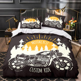 Load image into Gallery viewer, Caferacer Pattern Bedding Set Quilt Cover Without Filler