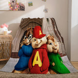 Charger l&#39;image dans la visionneuse de la galerie, Dessin animé Alvin et les Chipmunks Couverture en molleton de flanelle cosplay