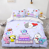 Charger l&#39;image dans la visionneuse de la galerie, Cartoon BT21 BTS Beurre Ensemble de Literie Couette Housse de Couette Ensembles de Literie