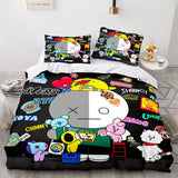 Charger l&#39;image dans la visionneuse de la galerie, Cartoon BT21 BTS Beurre Ensemble de Literie Couette Housse de Couette Ensembles de Literie