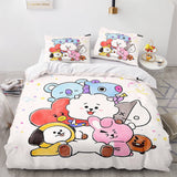 Charger l&#39;image dans la visionneuse de la galerie, Cartoon BT21 BTS Beurre Ensemble de Literie Couette Housse de Couette Ensembles de Literie