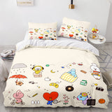 Charger l&#39;image dans la visionneuse de la galerie, Cartoon BT21 BTS Butter Bedding Set Quilt Duvet Covers Bedding Sets