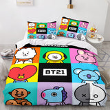 Charger l&#39;image dans la visionneuse de la galerie, Dessin animé BT21 ensemble de literie jeter couette housses de couette ensembles de literie