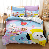 Load image into Gallery viewer, Cartoon BT21 Cosplay Kids Bedding Set UK Quilt Duvet Cover Bed Sets