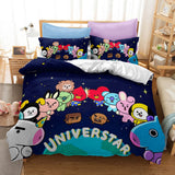 Charger l&#39;image dans la visionneuse de la galerie, Cartoon BT21 Cosplay Bedding Set Quilt Duvet Cover