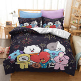 Charger l&#39;image dans la visionneuse de la galerie, Cartoon BT21 Cosplay Bedding Set Quilt Duvet Cover