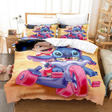 Load image into Gallery viewer, Cartoon Lilo and Stitch Cosplay Bedding Set Duvet Covers Bed Sets