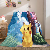 Load image into Gallery viewer, Cartoon Pikachu Blanket Flannel Throw Room Decoration