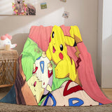 Load image into Gallery viewer, Cartoon Pikachu Blanket Flannel Throw Room Decoration
