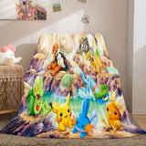 Charger l&#39;image dans la visionneuse de la galerie, Dessin animé Pokemon Pikachu flanelle polaire couverture jeter Cosplay couvertures