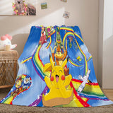 Charger l&#39;image dans la visionneuse de la galerie, Dessin animé Pokemon Pikachu flanelle polaire couverture jeter Cosplay couvertures