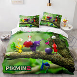 Charger l&#39;image dans la visionneuse de la galerie, Dessin animé Pikmin Cosplay enfants ensemble de literie couette housses de couette ensembles de lit