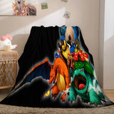 Load image into Gallery viewer, Cartoon Pokemon Pikachu Flannel Fleece Blanket Throw Cosplay Blanket