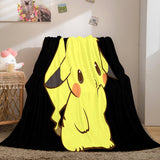 Charger l&#39;image dans la visionneuse de la galerie, Couverture en molleton de flanelle Pokemon Pikachu de dessin animé jeter couverture de couette sieste