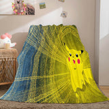 Charger l&#39;image dans la visionneuse de la galerie, Couverture en molleton de flanelle Pokemon Pikachu de dessin animé jeter couverture de couette sieste