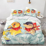 Charger l&#39;image dans la visionneuse de la galerie, Dessin animé Pokemon Pikachu enfants ensemble de literie UK couette housse de couette ensembles de lit