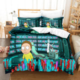 Load image into Gallery viewer, Cartoon Rick And Morty Cosplay Bedding Quilt Duvet Cover Bed Sets