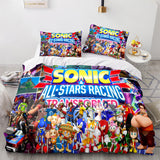 Charger l&#39;image dans la visionneuse de la galerie, Dessin animé Sonic Cosplay enfants ensemble de literie couette housses de couette ensembles de lit