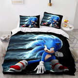 Charger l&#39;image dans la visionneuse de la galerie, Cartoon Sonic The Hedgehog Parure de lit Housse de couette Ensembles de draps