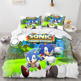 Charger l&#39;image dans la visionneuse de la galerie, Cartoon Sonic The Hedgehog Parure de lit Housse de couette Ensembles de draps