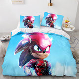 Charger l&#39;image dans la visionneuse de la galerie, Cartoon Sonic The Hedgehog Parure de lit Housse de couette Ensembles de draps