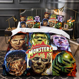 Charger l&#39;image dans la visionneuse de la galerie, Cartoon The Monster Squad Ensemble de literie Quilt Housse de couette Ensembles de literie