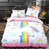 Load image into Gallery viewer, Cartoon Unicorn Bedding Set Quilt Duvet Cover Bedding Sets Kids Gift
