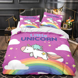 Load image into Gallery viewer, Cartoon Unicorn Bedding Set Quilt Duvet Cover Bedding Sets Kids Gift