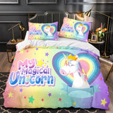 Load image into Gallery viewer, Cartoon Unicorn Bedding Set Quilt Duvet Cover Bedding Sets Kids Gift