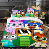 Charger l&#39;image dans la visionneuse de la galerie, Cartoon Unikitty Ensemble de literie Quilt Housse de couette Ensembles de literie pour enfants