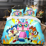 Charger l&#39;image dans la visionneuse de la galerie, Cartoon Unikitty Ensemble de literie Quilt Housse de couette Ensembles de literie pour enfants