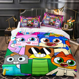 Charger l&#39;image dans la visionneuse de la galerie, Cartoon Unikitty Ensemble de literie Quilt Housse de couette Ensembles de literie pour enfants