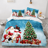 Load image into Gallery viewer, Merry Christmas Pattern Bedding Set Quilt Cover Without Filler