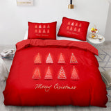 Load image into Gallery viewer, Merry Christmas Pattern Bedding Set Quilt Cover Without Filler