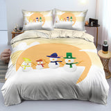 Load image into Gallery viewer, Christmas Snowman Pattern Bedding Sets Quilt Cover Without Filler