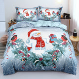 Load image into Gallery viewer, Christmas Snowman Pattern Bedding Sets Quilt Cover Without Filler