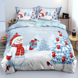 Load image into Gallery viewer, Christmas Snowman Pattern Bedding Sets Quilt Cover Without Filler