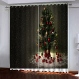 Load image into Gallery viewer, Christmas Tree Pattern Curtains Blackout Window Drapes