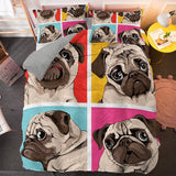 Load image into Gallery viewer, Cute Dog Cartoon Pug Bedding Set Quilt Duvet Covers