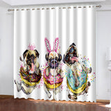 Load image into Gallery viewer, Cute Dogs Curtains Blackout Window Treatments Drapes for Room Decoration