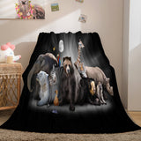 Load image into Gallery viewer, Cute Elephant Soft Flannel Fleece Blanket Dunelm Bedding Blanket