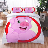 Load image into Gallery viewer, Cute Pig Pattern Bedding Set Quilt Duvet Cover