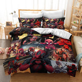 Load image into Gallery viewer, Deadpool Pattern Cosplay Bedding Set Quilt Quilt Cover