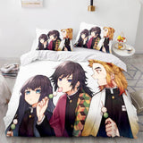 Load image into Gallery viewer, Demon Slayer Pattern Bedding Set Cosplay Quilt Cover