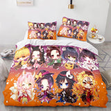 Load image into Gallery viewer, Demon Slayer Pattern Bedding Set Cosplay Quilt Cover