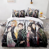 Load image into Gallery viewer, Demon Slayer Pattern Bedding Set Cosplay Quilt Cover