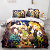 Load image into Gallery viewer, Demon Slayer Pattern Bedding Set Cosplay Quilt Cover