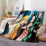 Load image into Gallery viewer, Demon Slayer Blanket Flannel Throw Room Decoration