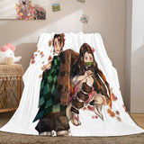 Load image into Gallery viewer, Demon Slayer Cosplay Flannel Fleece Blanket Throw Quilt Bed Blankets