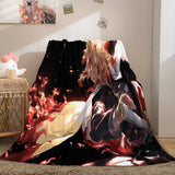 Load image into Gallery viewer, Demon Slayer Cosplay Flannel Fleece Blanket Throw Quilt Bed Blankets